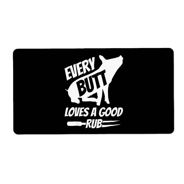 Varje Button Kärlek A Bra Rub Funny Gris Gris BBQ Fraktsedel (Framsidan)