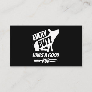 Varje Button Kärlek A Bra Rub Funny Gris Gris BBQ Lojalitetskort
