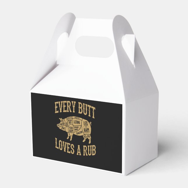 Varje Button Kärlek A Bra Rub Funny Gris Gris BBQ Presentaskar (Framsidan Sidan)