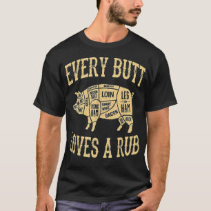 Varje Button Kärlek A Bra Rub Funny Gris Kött Smok T Shirt