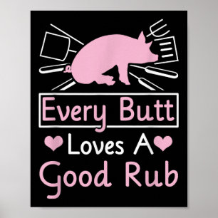 Varje Button Kärlek A Bra Rub Gris Gris Barbecue Poster
