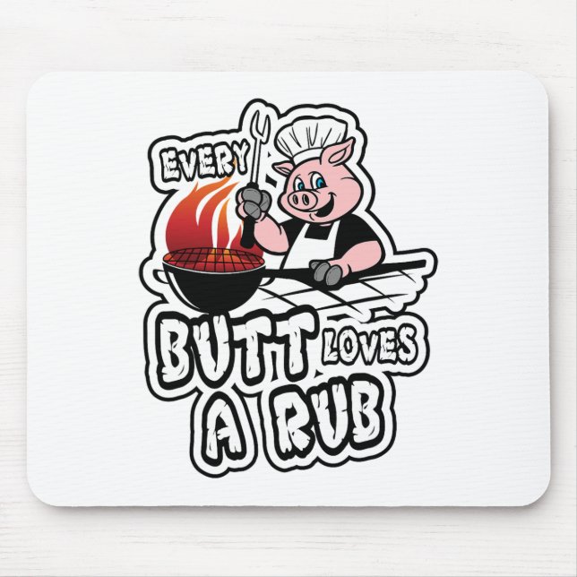 Varje Button Kärlek A Rub Fantastisk Kött Smoker Musmatta (Framsidan)