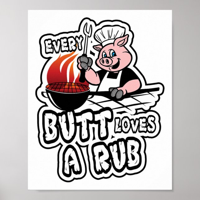 Varje Button Kärlek A Rub Fantastisk Kött Smoker Poster (Framsidan)