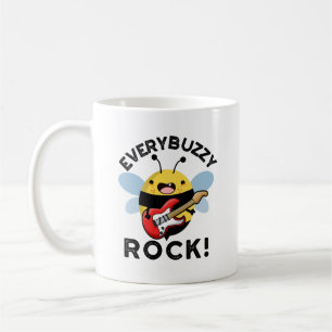 Varje Buzzy Sten Funny Music Bee Pun Kaffemugg