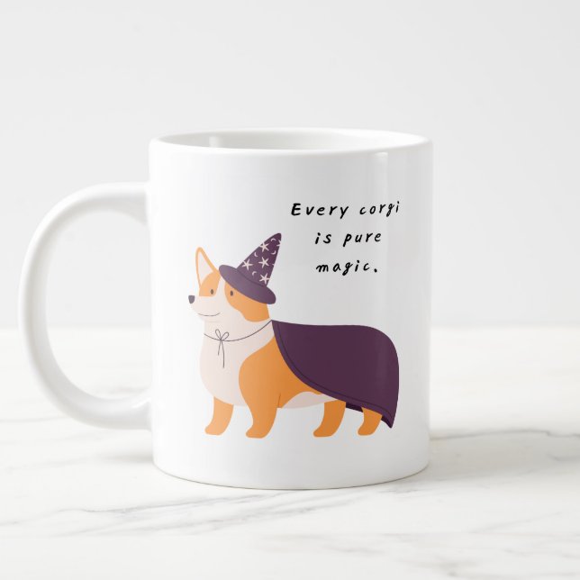Varje Corgi Är Ren Magi. | Halloween Söt Corgi  Jumbo Mugg (Vänster)
