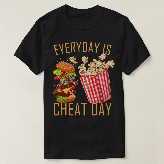 Varje dag är Chetday-nuny Gym Food Idea Workout T Shirt (Design framsida)