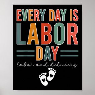 Varje dag är det arbete och leverans på T-Shirt-ar Poster