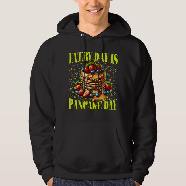 Varje dag är det dags för pannkakor hoodie (Framsida)