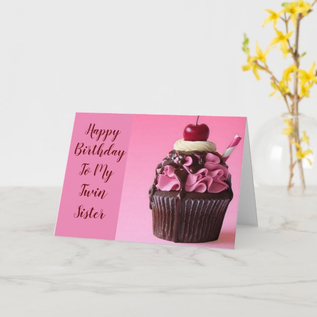 VARJE DAG ÄR DET SPECIELLA BIRTHDAY MY **TWIN SIST KORT (Gul blomma)