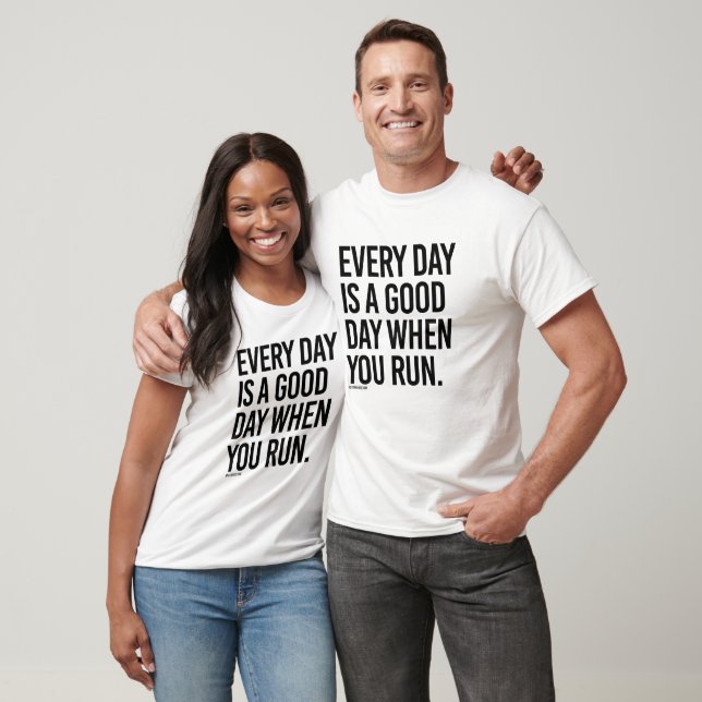Varje dag är en bra när du springa - .png t shirt (Unisex)