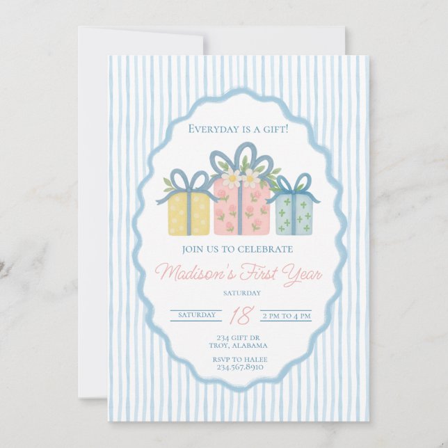 Varje dag är en första dag i gift, mortusenåring inbjudningar (Framsida)