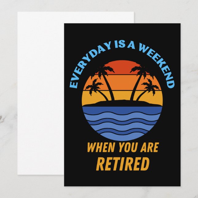 VARJE DAG ÄR EN HELG RETISERAD INBJUDNINGAR (Fram/baksida)