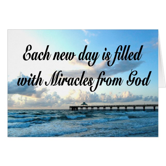 VARJE DAG ÄR EN MIRACLE FRÅN GOD OBS KORT (Framsidan Horizontal)