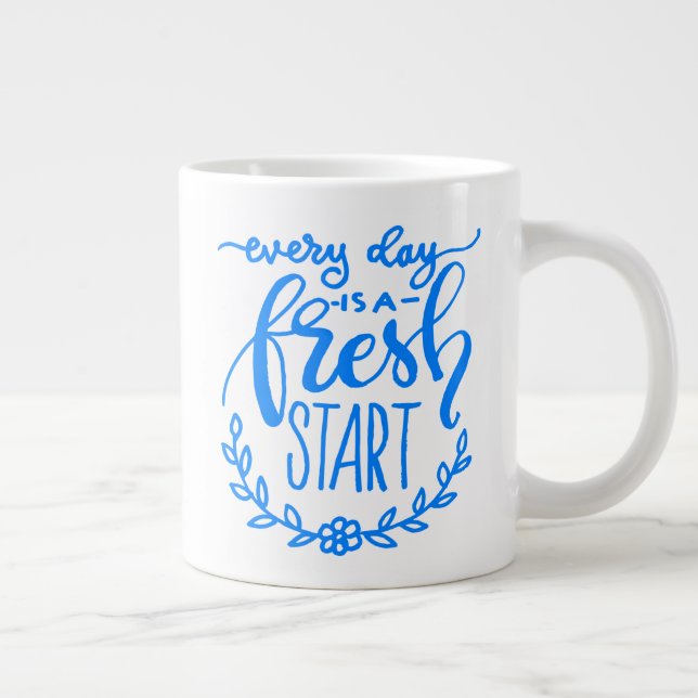 Varje dag är en ny start jumbo mugg (Höger)