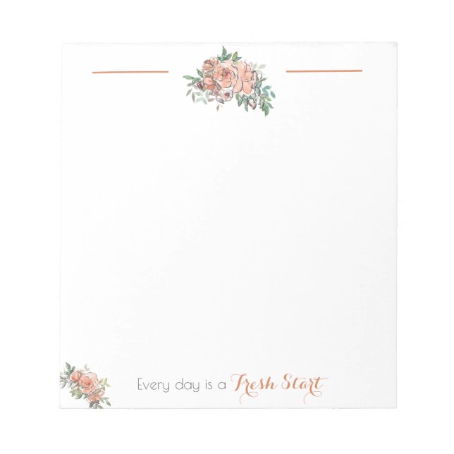 Varje dag är en ny startpositionsoffert anteckningsblock (Framsida)