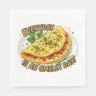Varje Dag Är En Omelettdag Frukost Matglad Pappersservett
