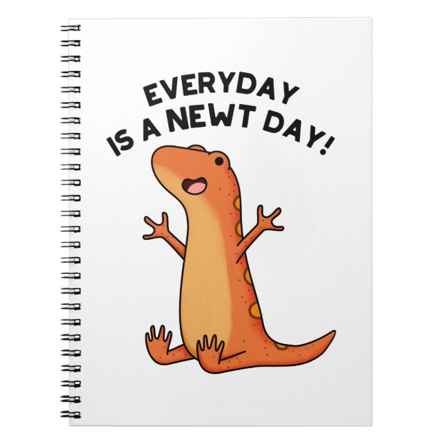 Varje Dag Är En Vattendag Rolig Söt Salamander Skä Anteckningsbok (Framsidan)
