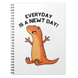 Varje Dag Är En Vattensalamander Dag Rolig Söt Vat Anteckningsbok