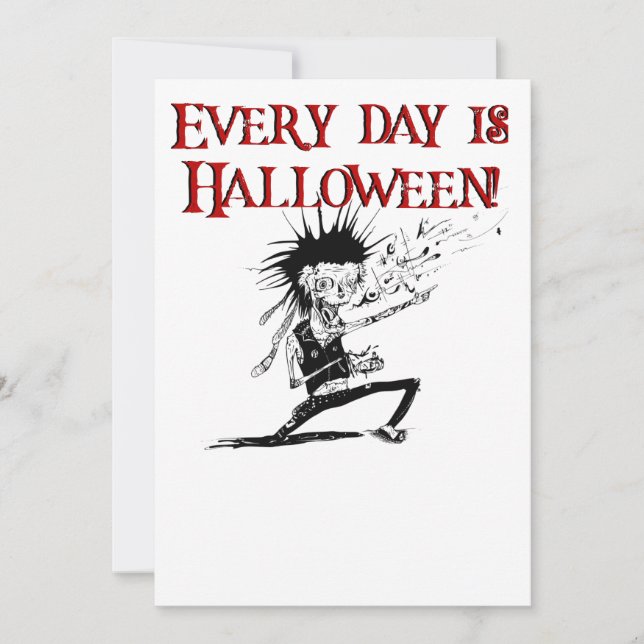 Varje dag är Halloween! Inbjudningar (Framsida)
