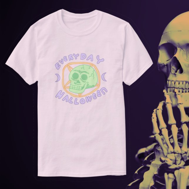 Varje dag är Halloween - Kawaii Pastel Goth Skull T Shirt (Skapare uppladdad)