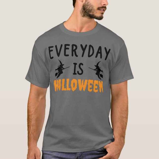 varje dag är halloween retro t shirt (Framsida)