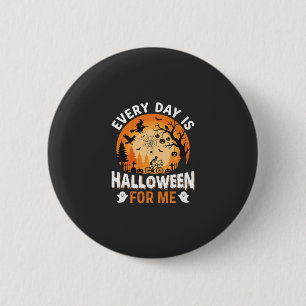 Varje Dag Är Halloween Vintage T-Shirt Design Knapp
