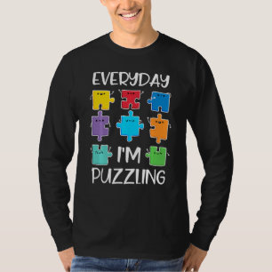 Varje dag är jag puzzling Autism Awareness Puzzle T Shirt