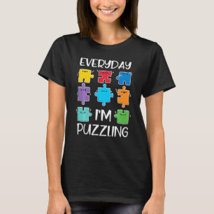 Varje dag är jag puzzling Autism Awareness Puzzle T Shirt