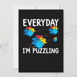Varje dag är jag Puzzling. Månad för medvetenhet o Spara Datumet