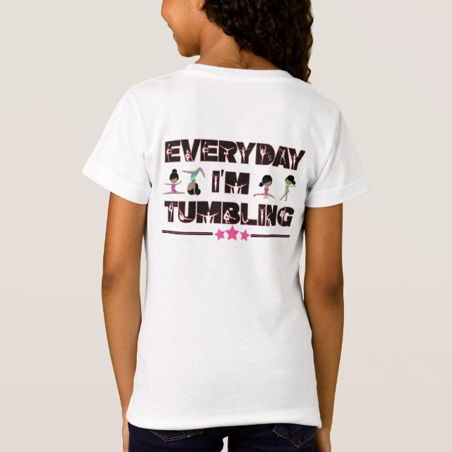 Varje dag är jag Tumbling Black Girls Roligt Kids T Shirt (Baksida)