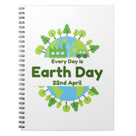 Varje dag är jorddagen | Jorddag Anteckningsbok