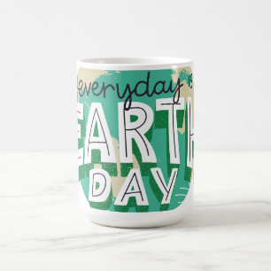 Varje dag är jorddags planetens natur kaffemugg