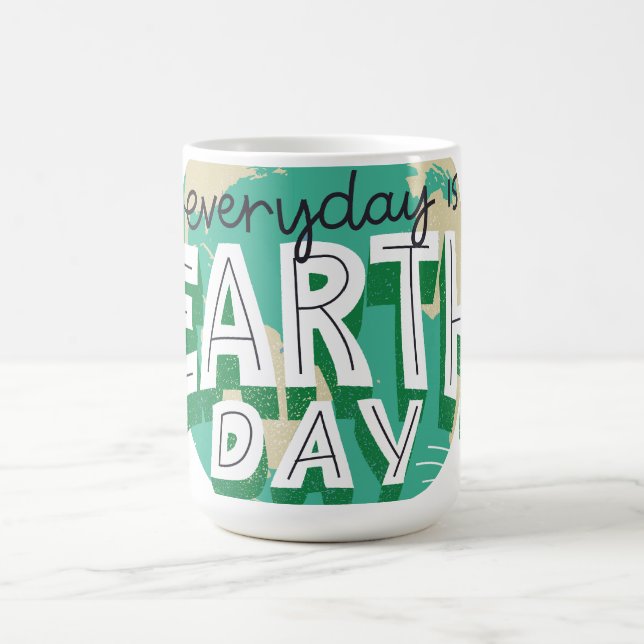 Varje dag är jorddags planetens natur kaffemugg (Center)