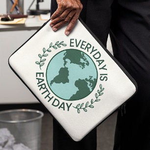 Varje Dag Är Jordens Dag - Vintage Grön Jordälskar Laptop Fodral