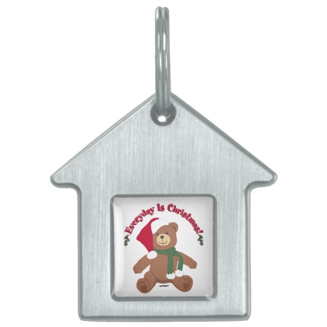 Varje Dag Är Jul! JulTeddybjörn ID-bricka Husdjur (Framsidan)
