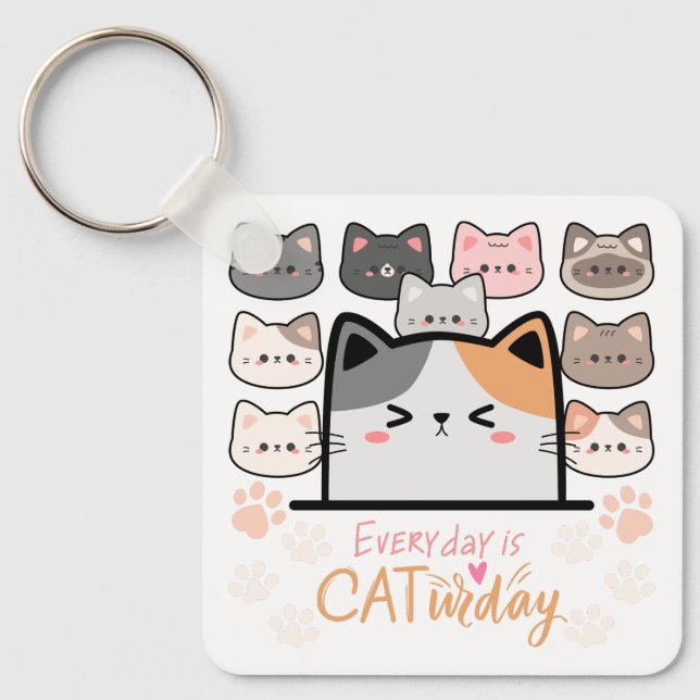 Varje dag är Katt-urdag Nyckelring (Framsida)