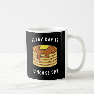 Varje Dag Är Pannkakans Dag Lönnsirap Och Smör Kaffemugg