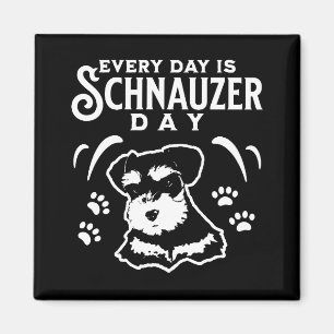 Varje dag är Schnauzer Day Magnet