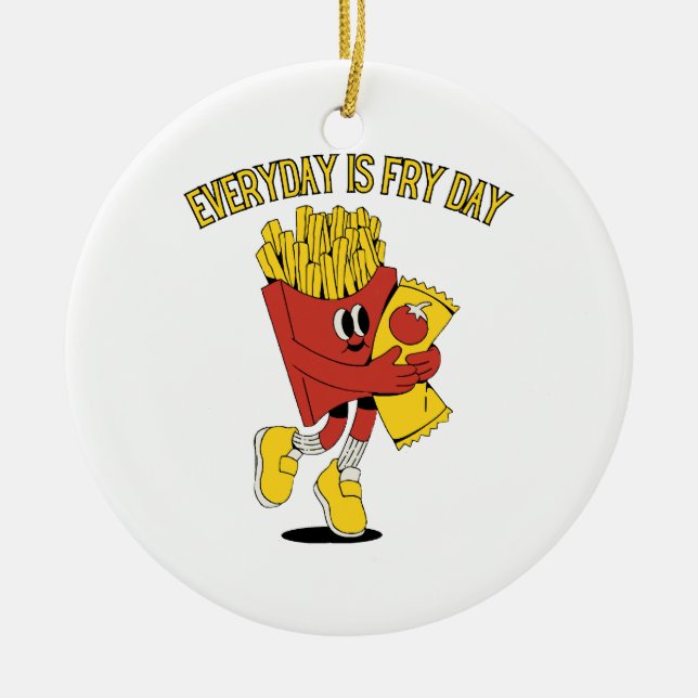 Varje Dag Är Stek Dag Julgransprydnad Keramik (Framsidan)