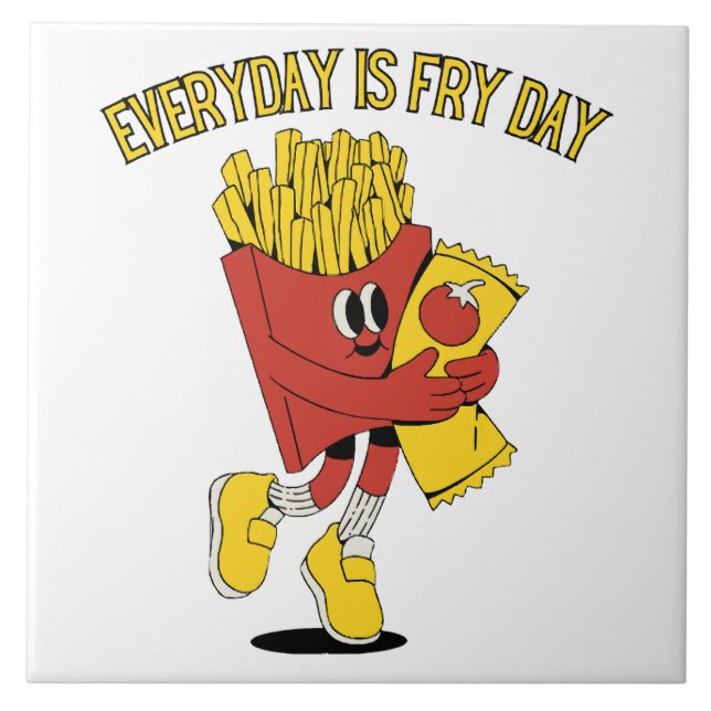 Varje Dag Är Stekdag Kakelplatta (Framsidan)