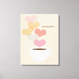 Varje dag Bliss Coffee Kärlek Art Canvas