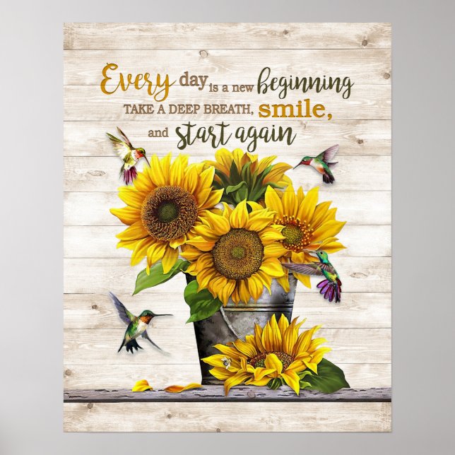 Varje dag börjar Hummingbird på nytt Poster (Framsidan)
