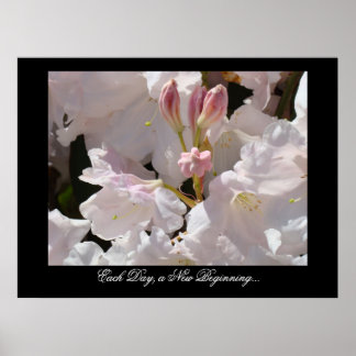 Varje Dag En Ny Början Rhododendrons Läknings Poster