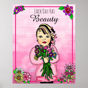 Varje dag har Beauty Folk Art Hand plockade Punk G Poster