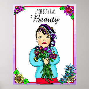 Varje dag har Beauty Folk Art Hand plockade Punk G Poster