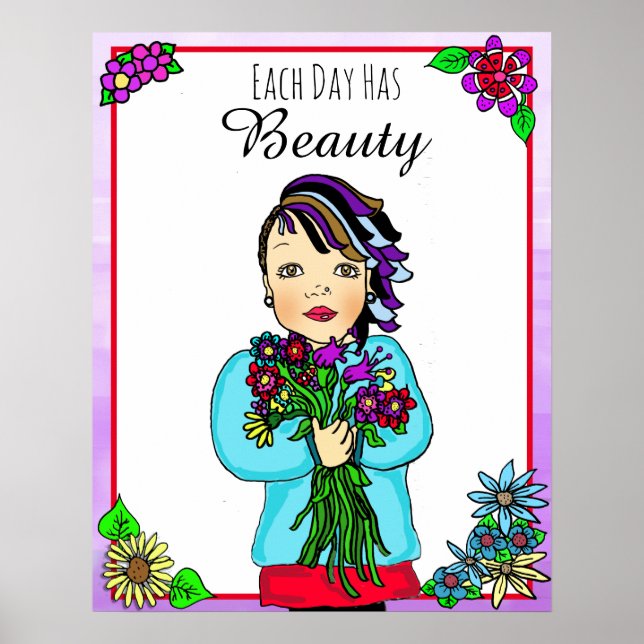 Varje dag har Beauty Folk Art Hand plockade Punk G Poster (Framsidan)