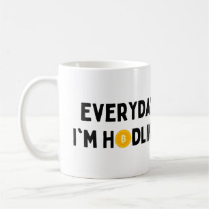 Varje dag jag hödlar, Crypto Currency Gift Kaffemugg