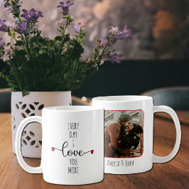 Varje dag jag Kärlek mer, några hjärtans dag Kaffemugg