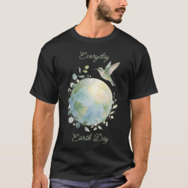 Varje Dag Jordens Dag Kolibri Fågel T Shirt