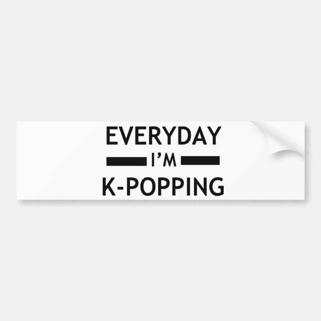 Varje dag K-POPPAr jag! Bildekal (Framsidan)